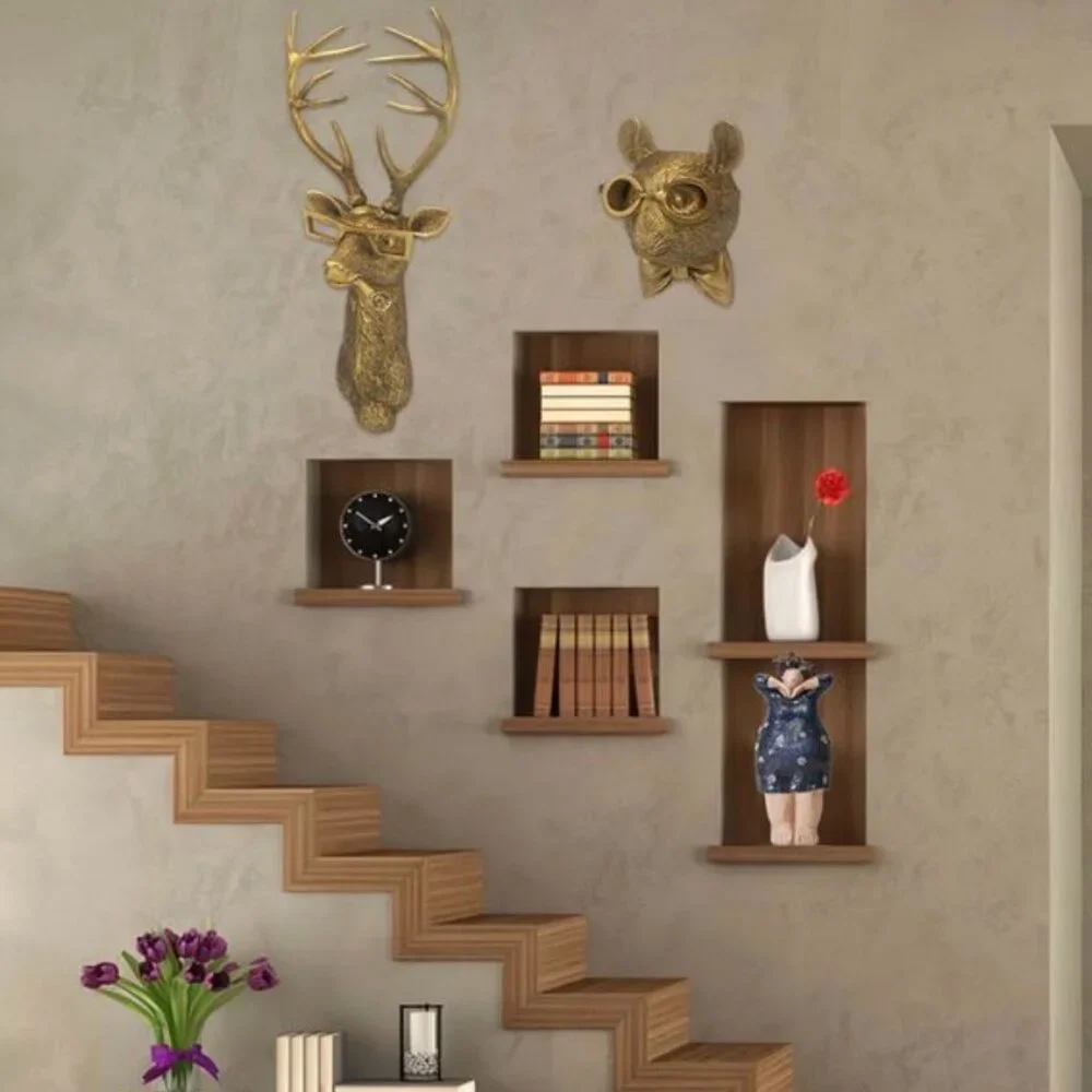 Gold Deer in Glasses Wall Art – Whimsical Statement Décor